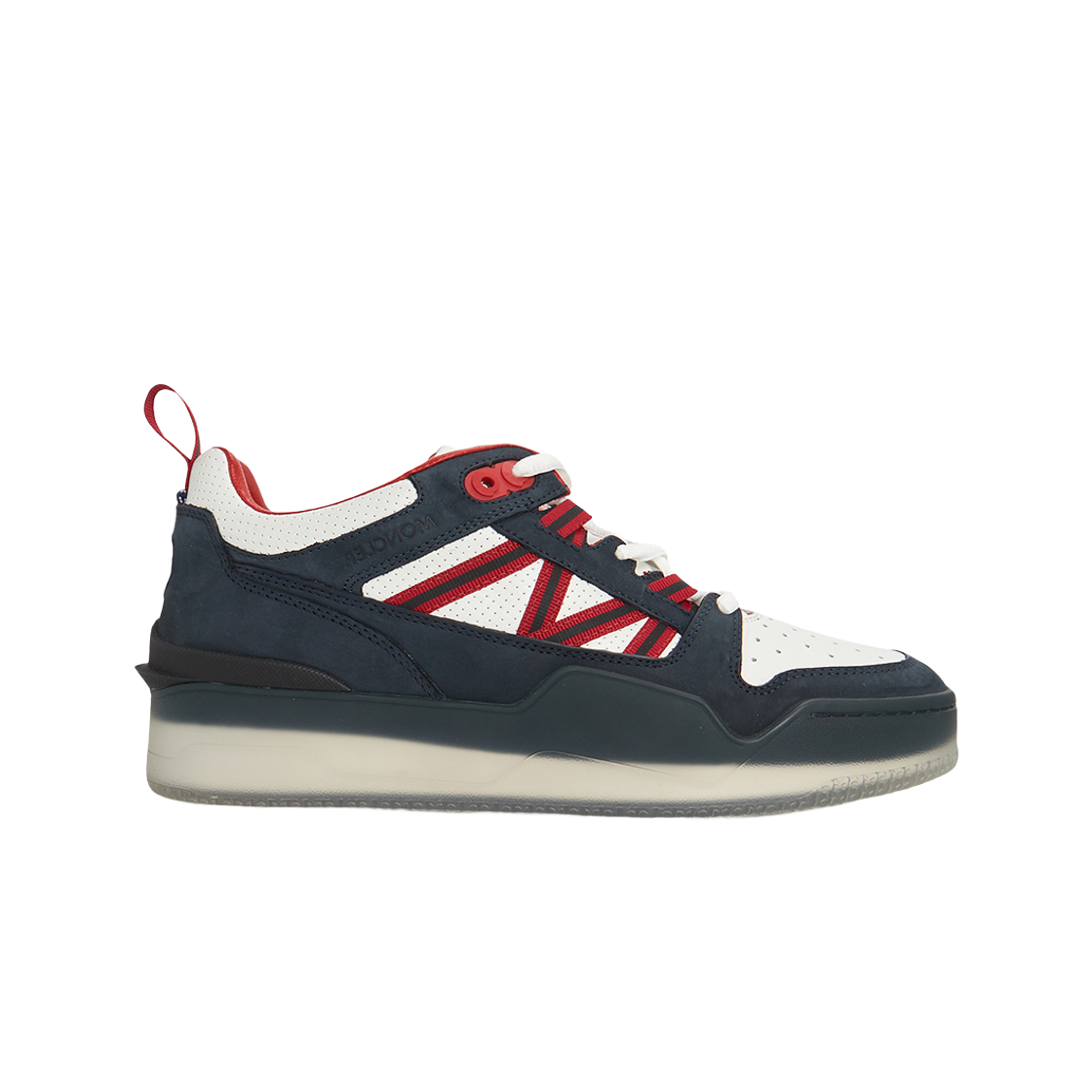 Moncler Low-Top Lace-Up Sneaker 'White Blue Red' I209A4M00120M3400P70