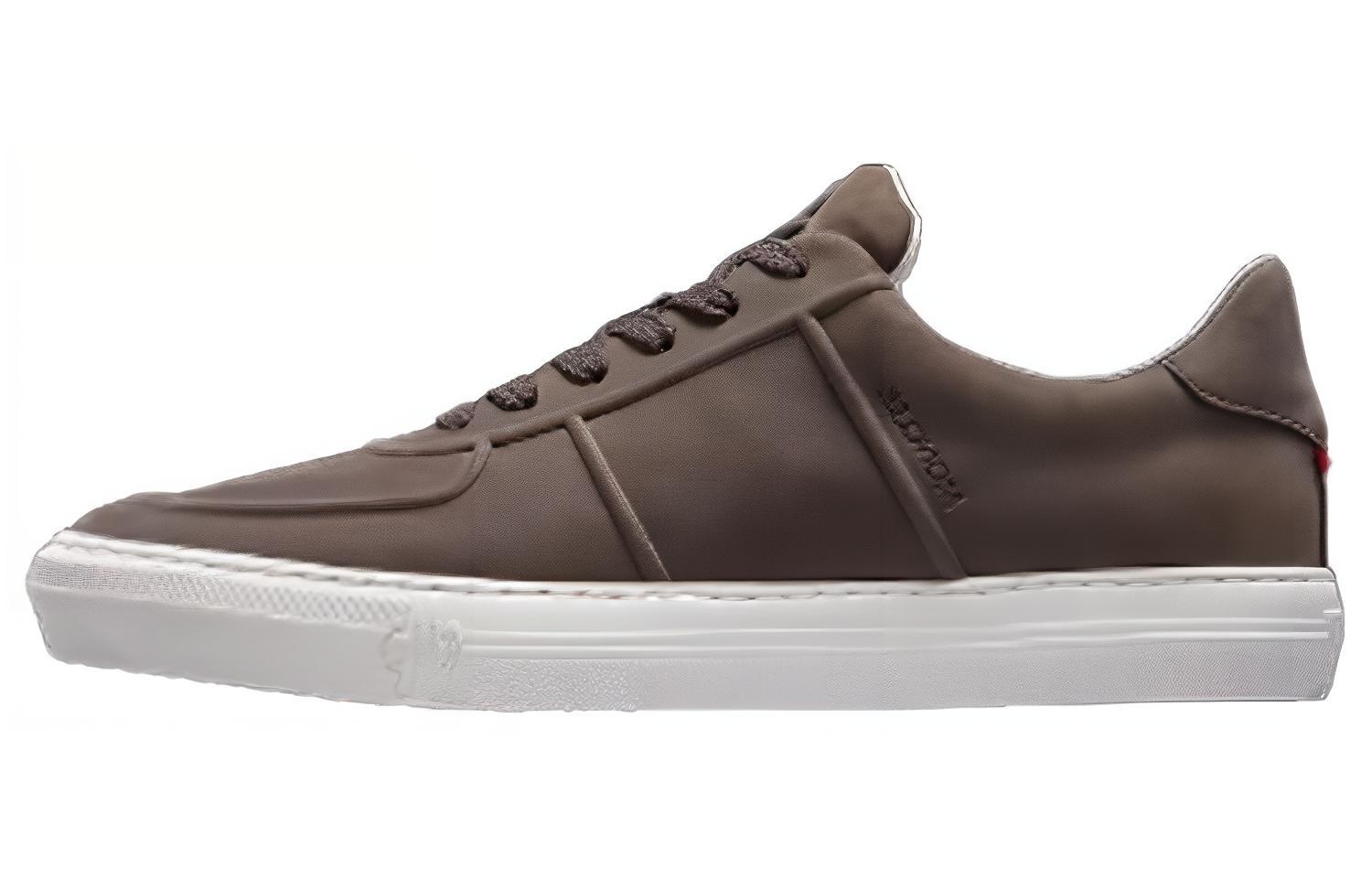 Moncler Low-Top Leather Sneaker 'CMFTable Brown Lace-Up'