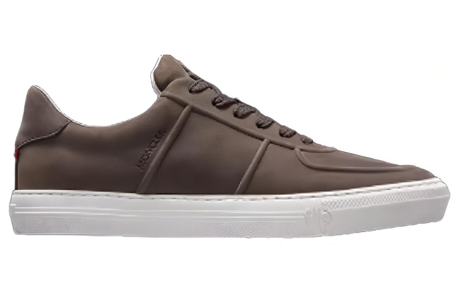 Moncler Low-Top Leather Sneaker 'CMFTable Brown Lace-Up' 圖 2