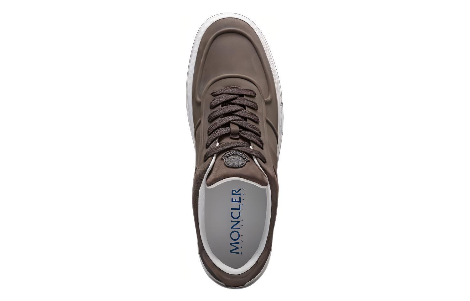 Moncler Low-Top Leather Sneaker 'CMFTable Brown Lace-Up' 圖 3