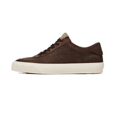 Moncler Low-Top Leather Sneakers 'Brown'