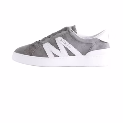Moncler Low Top Sneaker Suede Lace-Up 'Grey'