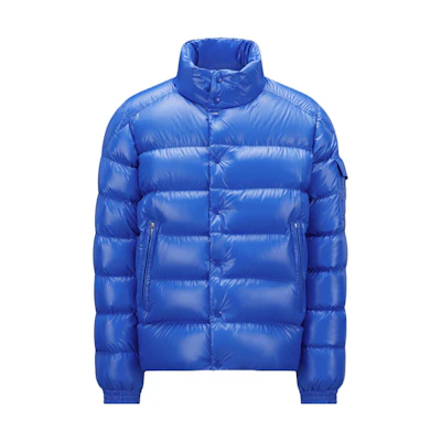 Moncler Lule FW23 Glossy Quilted Short Down Jacket Unisex Blue I20911A00003595ZJ72I
