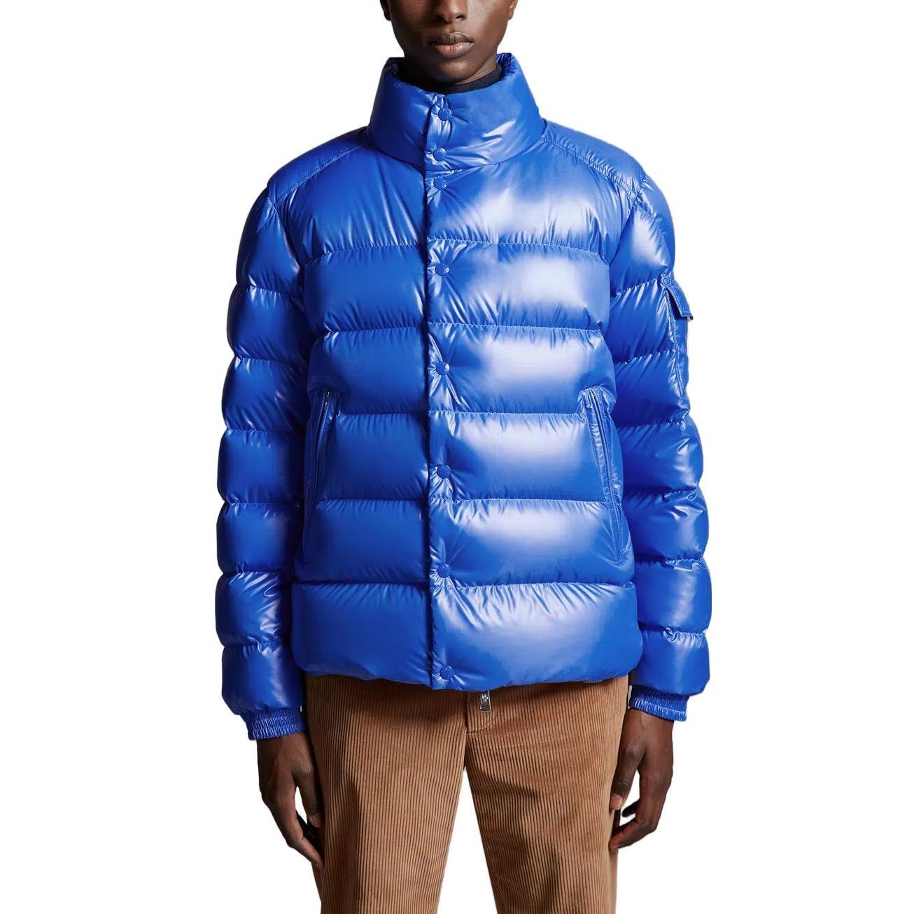 Moncler Lule FW23 Glossy Quilted Short Down Jacket Unisex Blue I20911A00003595ZJ72I 圖 4
