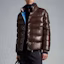 Lookbook Moncler Lule FW23 Jaket Unisex Coklat Berkilat - Keperluan Musim Ski. I20911A00003595ZJ-258