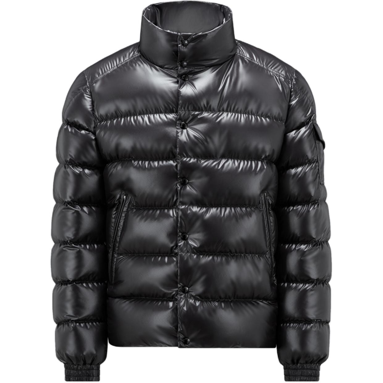 Moncler Lule FW24 Unisex Black Goose Down Short Puffer Jacket with Snap Buttons J20911A00209595ZJ999