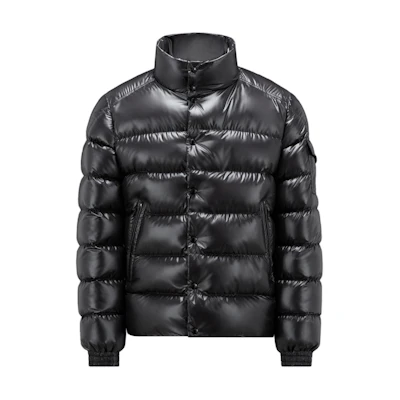 Moncler Lule FW24 Unisex Black Goose Down Short Puffer Jacket with Snap Buttons J20911A00209595ZJ999