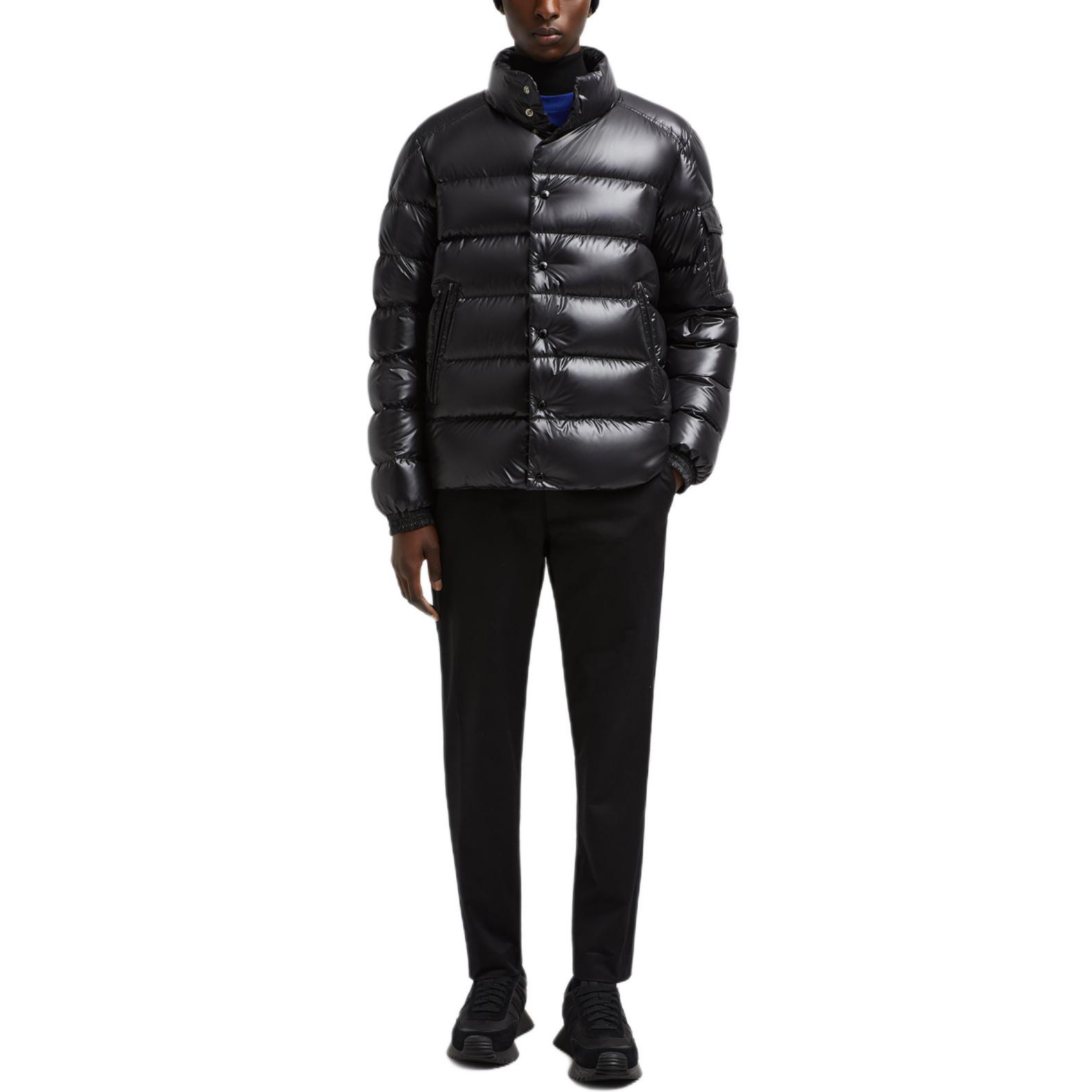 Moncler Lule FW24 Unisex Black Goose Down Short Puffer Jacket with Snap Buttons J20911A00209595ZJ999 圖 3