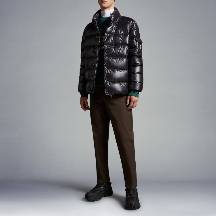 Moncler Lule Series Logo High-Neck Puffer Jacket Unisex Black Long Sleeve I20911A00003595ZJ999 圖 5