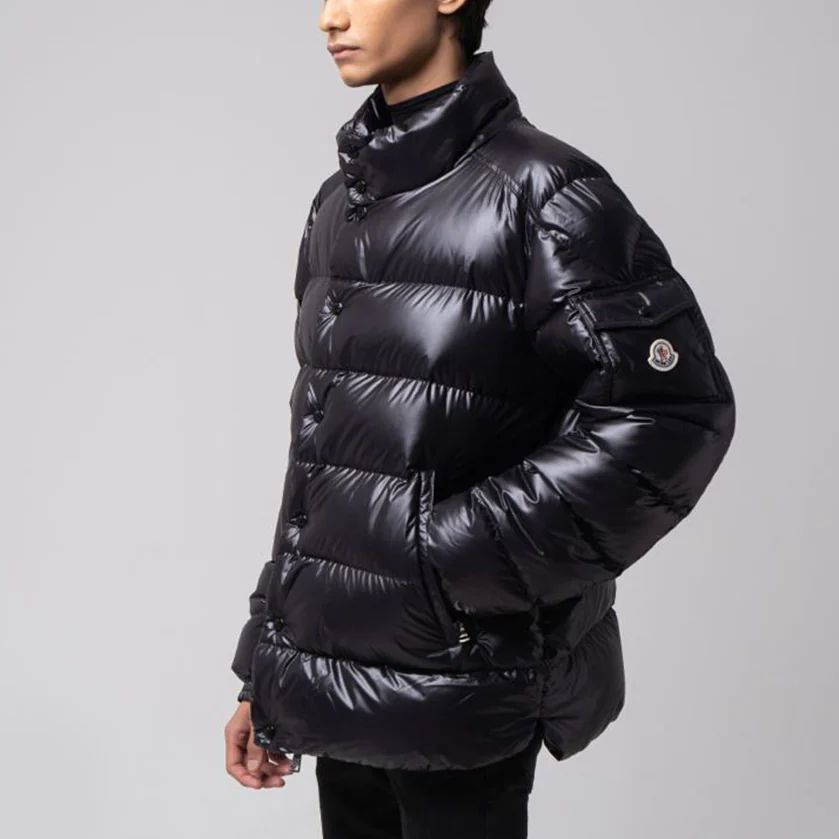 Moncler Lule Series Logo High-Neck Puffer Jacket Unisex Black Long Sleeve I20911A00003595ZJ999 圖 6