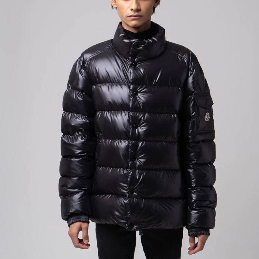 Moncler Lule Series Logo High-Neck Puffer Jacket Unisex Black Long Sleeve I20911A00003595ZJ999 圖 7