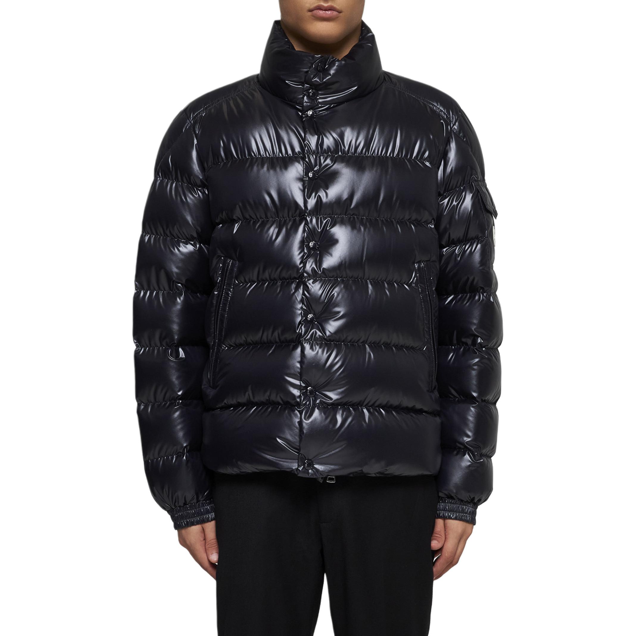 Moncler Lule Series Unisex Dark Blue Down Jacket with Stand Collar and Snap Buttons. J20911A00209595ZJ778 圖 3