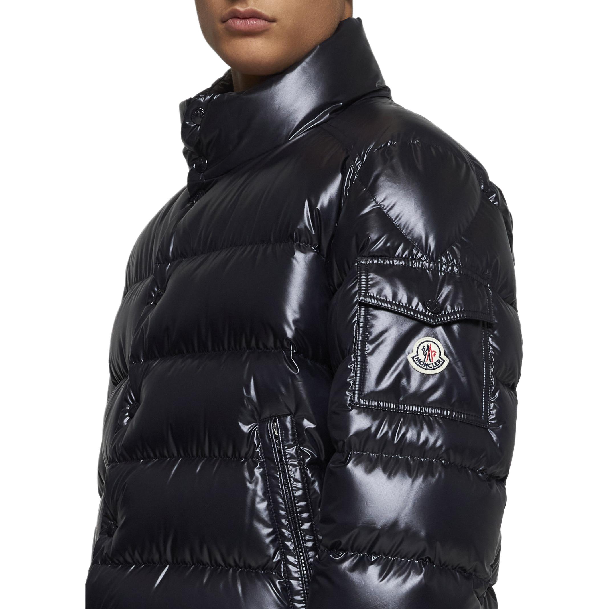 Moncler Lule Series Unisex Dark Blue Down Jacket with Stand Collar and Snap Buttons. J20911A00209595ZJ778 圖 5
