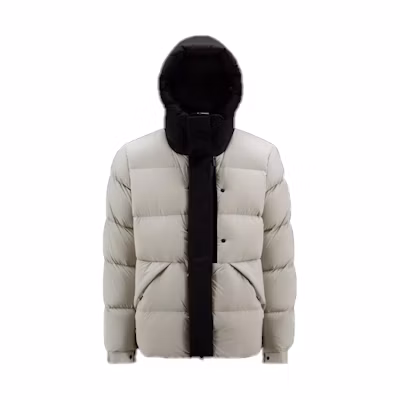 Moncler Madeira FW22 Short Colorblock Down Jacket Light Grey. H20911A0010953333901