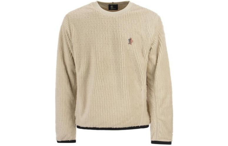 Moncler Maglia  Beige Crewneck Pullover Fleece Sweater. 8G00021809JL-20C