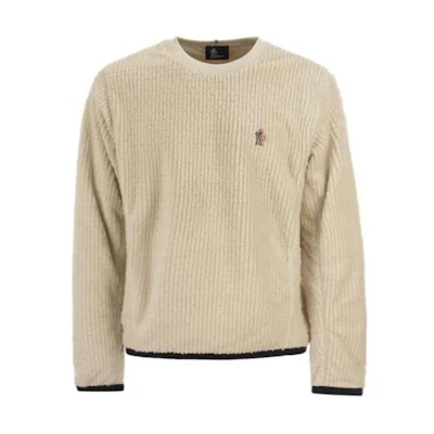 Moncler Maglia Beige Crewneck Pullover Fleece Sweater. 8G00021809JL-20C