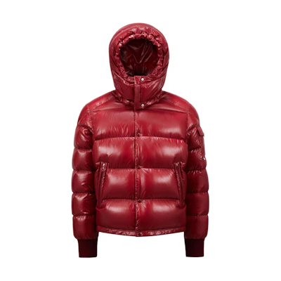 Moncler Maljasset FW24 Short Down Jacket Unisex Red Detachable Hood Puffer Coat J20911A000065963V438