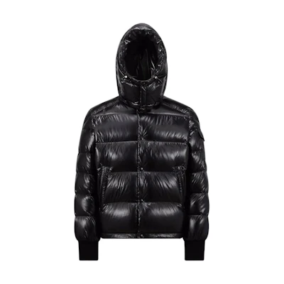 Moncler Maljasset FW24 Unisex Wool Hooded Short Down Coat Black. J20911A000065963V999