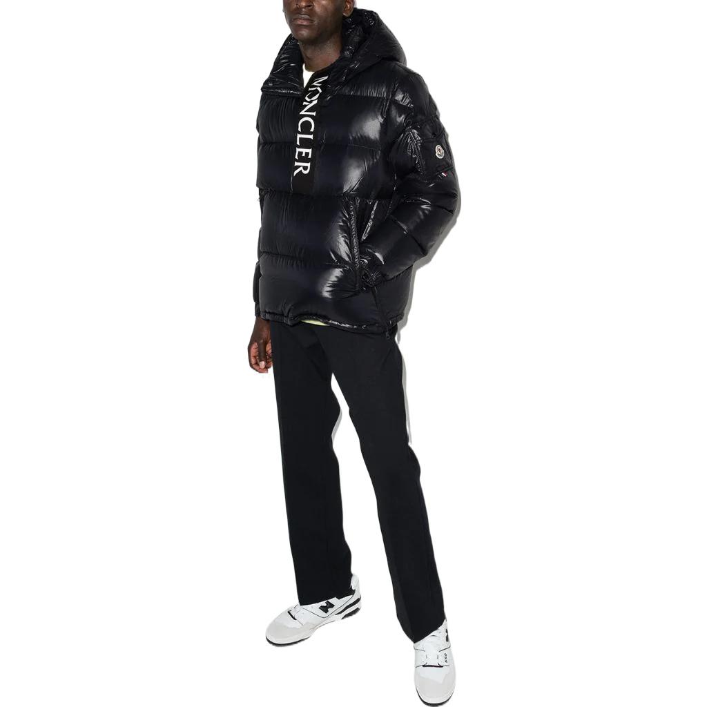 Moncler Maury FW22 Quilted Logo Hooded Down Jacket Black Unisex Winter Coat. G20911A0004068950742 圖 3