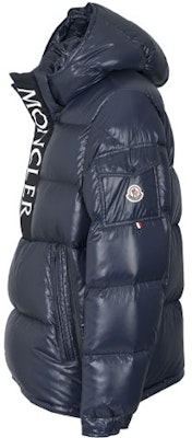 Moncler Maury Logo Print Half-Zip Hooded Puffer Jacket Men’s Blue. 1A0004068950742 Shop Moncler Maury Logo Print Half-Zip Hooded Puffer Jacket Men’s Blue. 1A0004068950742