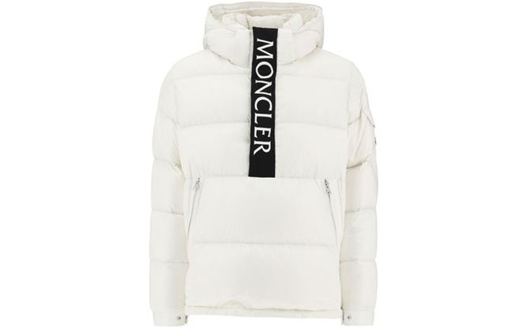 Moncler Maury Logo Print Long Sleeve Down Jacket White. 1A0004068950085 圖 2