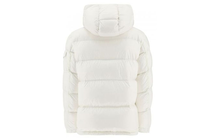 Moncler Maury Logo Print Long Sleeve Down Jacket White. 1A0004068950085 圖 3