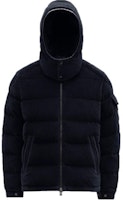 Moncler Maya Corduroy Velvet Puffer Jacket Winter Navy Blue Short Length G20911A00167595HA778 Moncler Maya Corduroy Velvet Puffer Jacket Winter Navy Blue Short Length G20911A00167595HA778