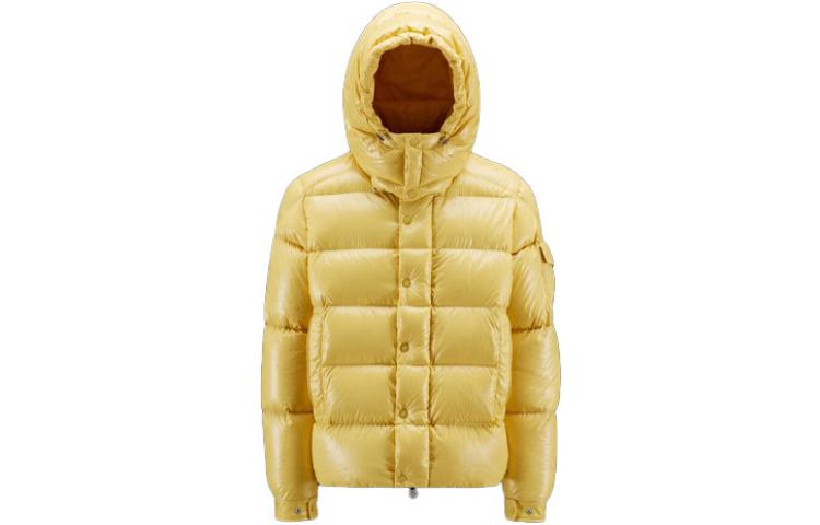 Moncler Maya FW22 Solid Patch Logo Down Jacket Unisex - Linen Yellow H20911A002565969T12G 圖 2