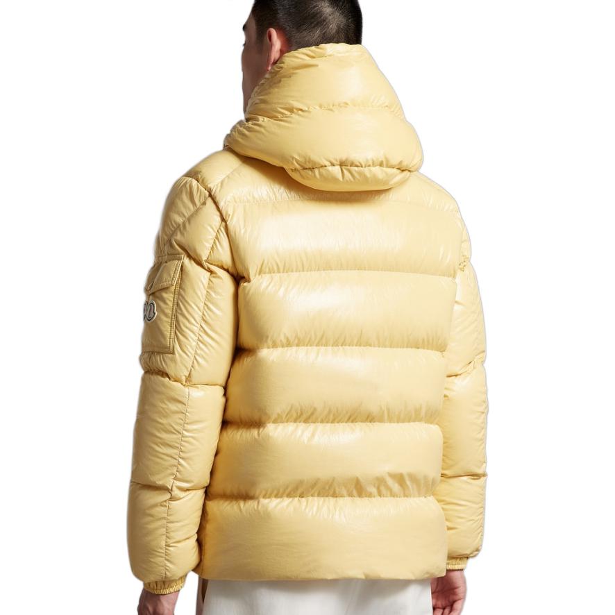 Moncler Maya FW22 Solid Patch Logo Down Jacket Unisex - Linen Yellow H20911A002565969T12G 圖 5
