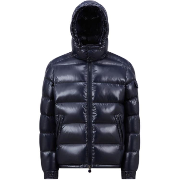 Moncler Maya FW24 Waterproof Short High-Neck Down Jacket Midnight Blue Men J20911A5360068950742
