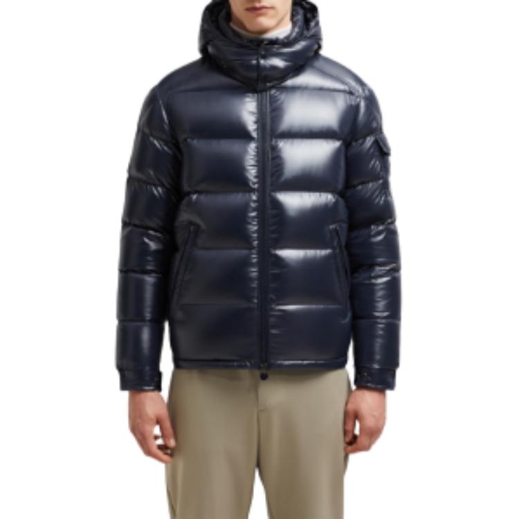 Moncler Maya FW24 Waterproof Short High-Neck Down Jacket Midnight Blue Men J20911A5360068950742 圖 3