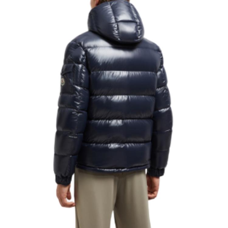 Moncler Maya FW24 Waterproof Short High-Neck Down Jacket Midnight Blue Men J20911A5360068950742 圖 4