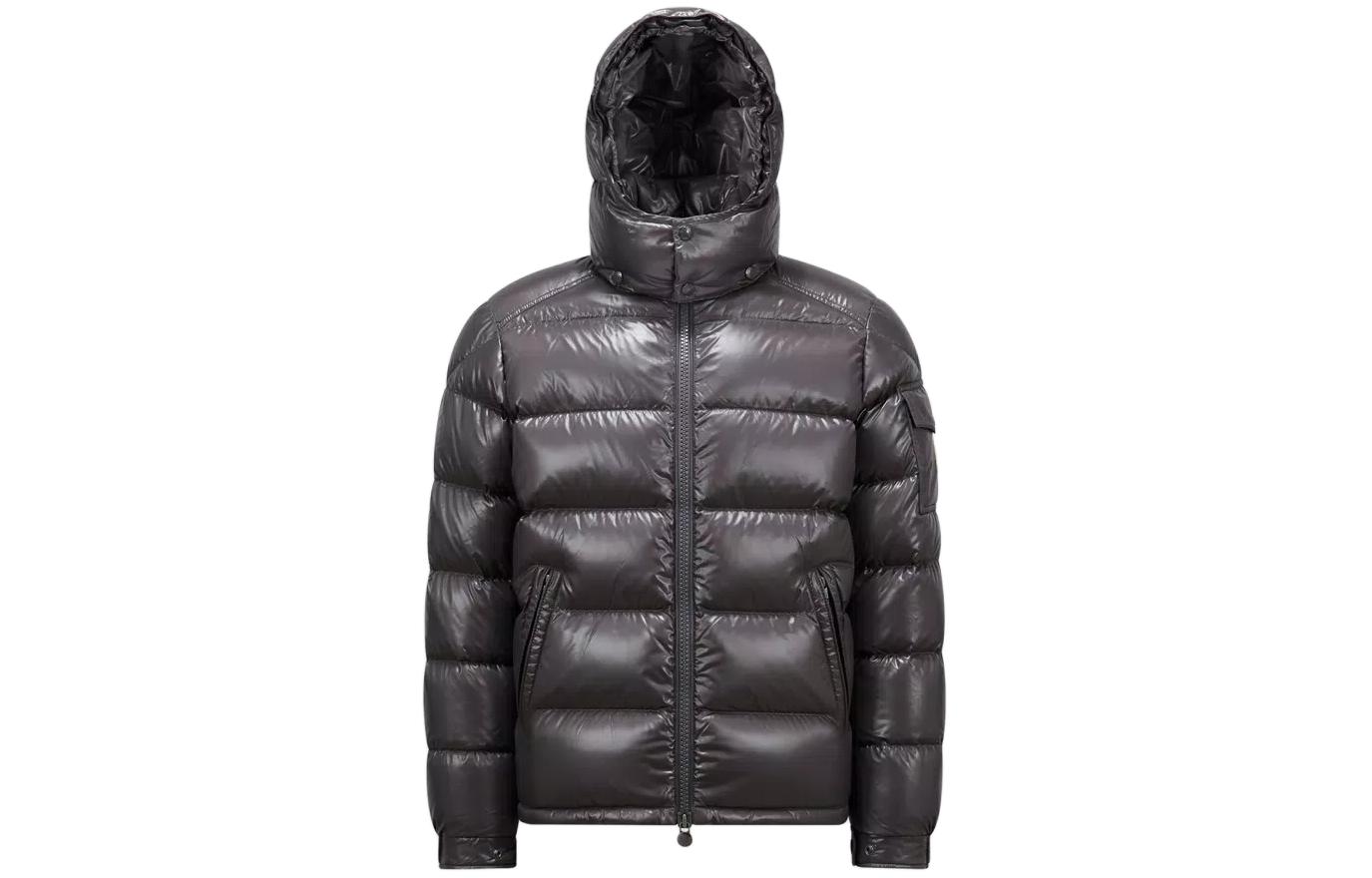 Moncler Maya Series Unisex Hooded Short Puffer Jacket Gray. I20911A5360068950930