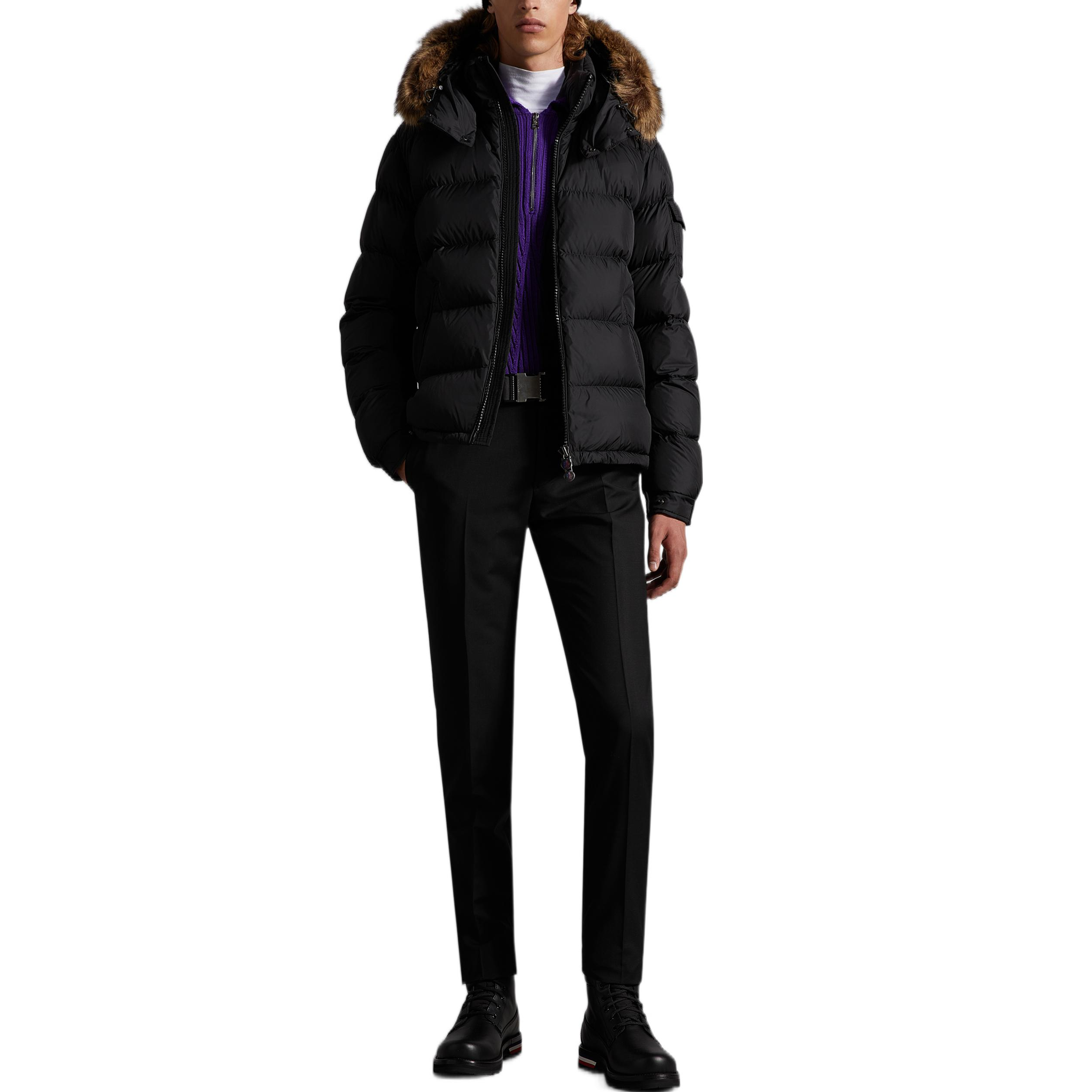 Moncler Maya Short Puffer Jacket Removable Hood Unisex Black Winter Down Coat. H20911A002705968E999 圖 5