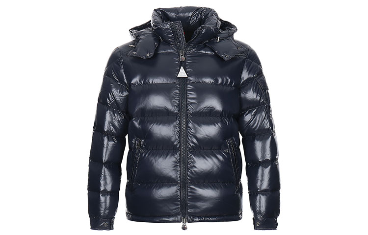 Moncler Maya Unisex Short Down Jacket Navy Blue Winter Puffer Coat 1A5360068950742