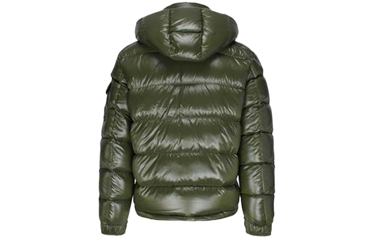Shop Moncler Maya Jaket Pendek Hoodie Down Unisex F20911A5360068950833