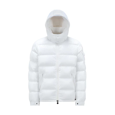 Moncler Maya Unisex White Hooded Long Sleeve Down Jacket I20911A5360068950032