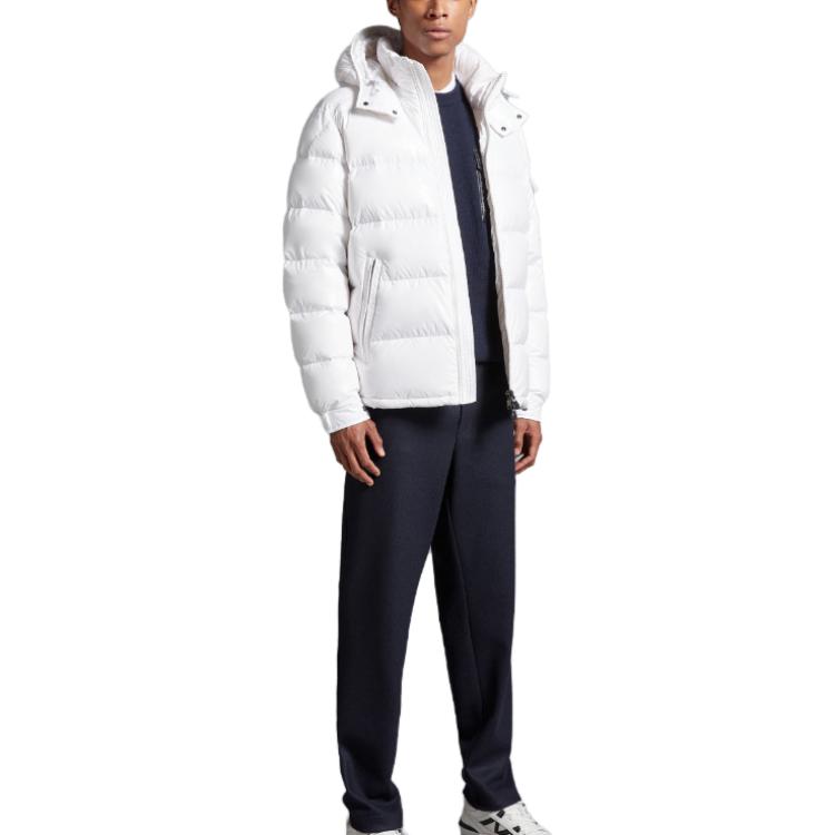Lookbook Moncler Maya Unisex White Hooded Long Sleeve Down Jacket I20911A5360068950032