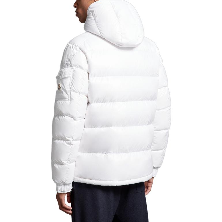 Purchase Moncler Maya Unisex White Hooded Long Sleeve Down Jacket I20911A5360068950032