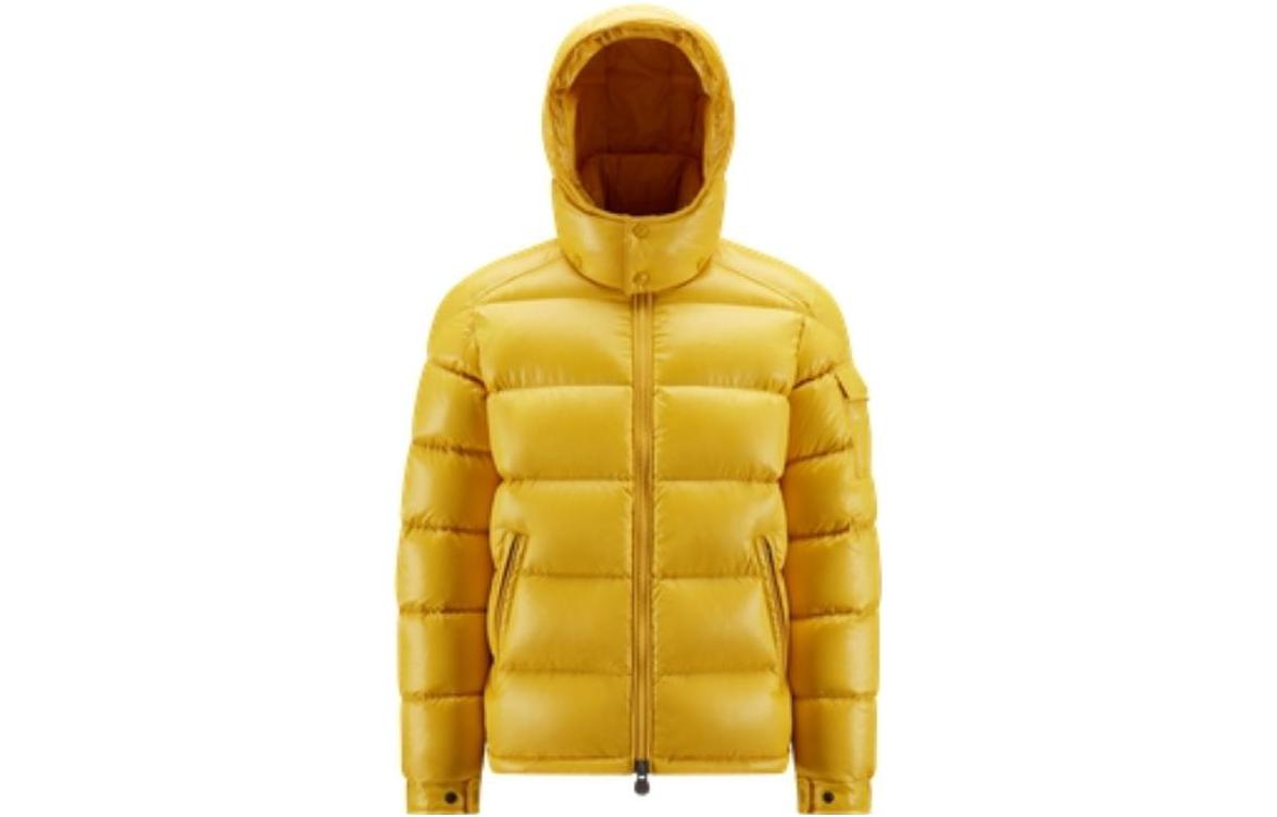 Order Moncler Maya Unisex Yellow Hooded Puffer Jacket - Warm, Slim Fit & Short Length. H20911A5360068950141