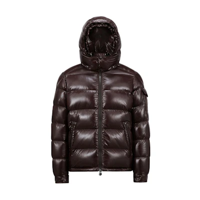 Moncler Maya Waterproof Glossy Down Jacket High Collar Unisex - Dark Brown. J20911A5360068950243