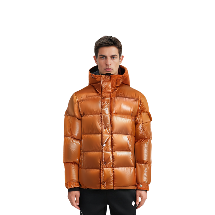 Moncler Maya Winter  Orange Hooded Down Jacket with Embroidered Logo. H20911A002565969T330 圖 5