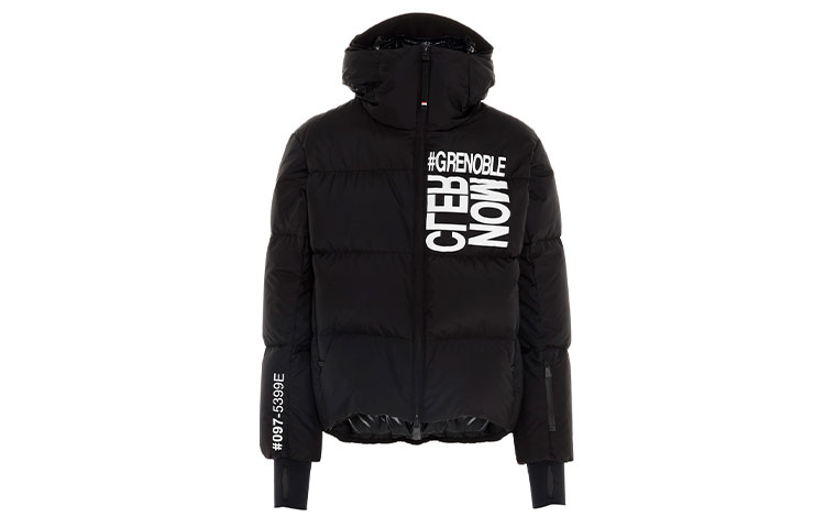 Moncler Mazod Large Logo Hooded Down Jacket Winter Black 1B518105399E-999