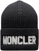 Moncler Merino Wool Blend Knit Beanie Unisex Black. I20933B00049M1131999 Moncler Merino Wool Blend Knit Beanie Unisex Black. I20933B00049M1131999