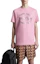 Lookbook Moncler Logo Metalik Kemeja-T Pink Leher Bulat Lelaki. J10918C0004089AJS52E
