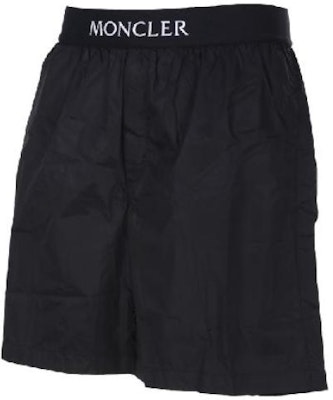 Moncler Mid-Rise Elastic Waist Logo Print Shorts Black 2C00010-53326-999 Shop Moncler Mid-Rise Elastic Waist Logo Print Shorts Black 2C00010-53326-999