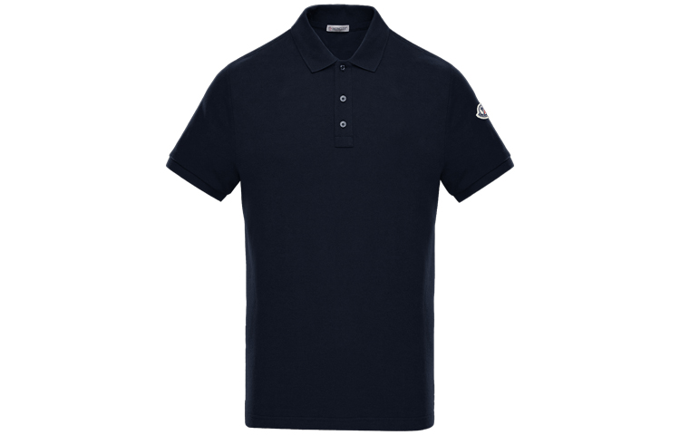 Moncler Minimalist Navy Short-Sleeve Polo Shirt 0918A7051084556773