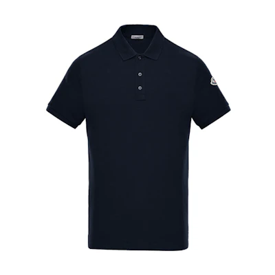 Moncler Minimalist Navy Short-Sleeve Polo Shirt 0918A7051084556773