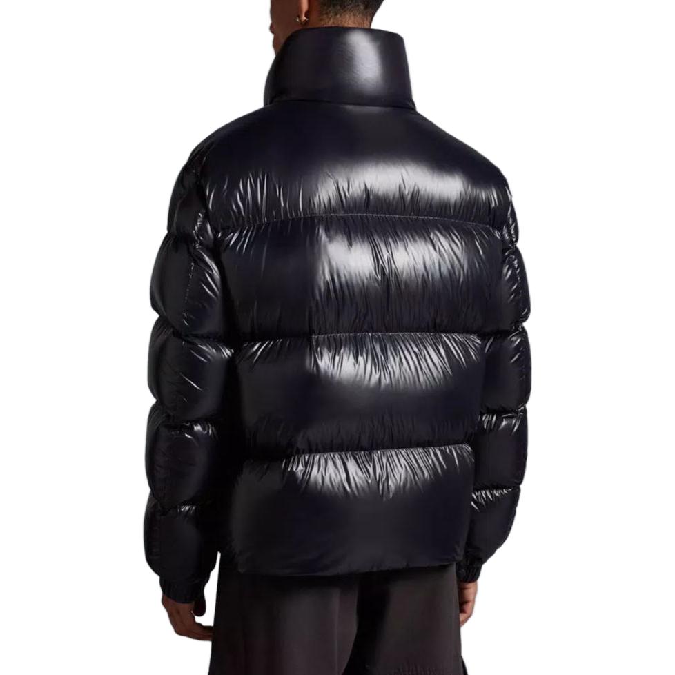 Shop Moncler Misam Jaket Hitam Logo Hati Unisex Kolar Tegak. I20911A00152595GJ999