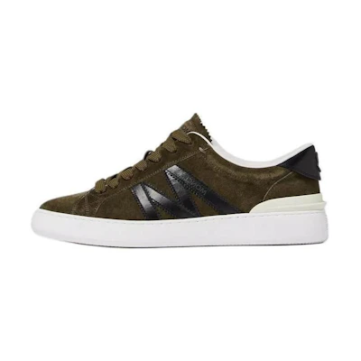 Moncler Monaco M Trainers 'Brown Leather Low Top'